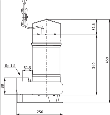 Габаритные размеры насоса Wilo STS 40/10 3-400-50-2-10M KA. артикул: 2065876()