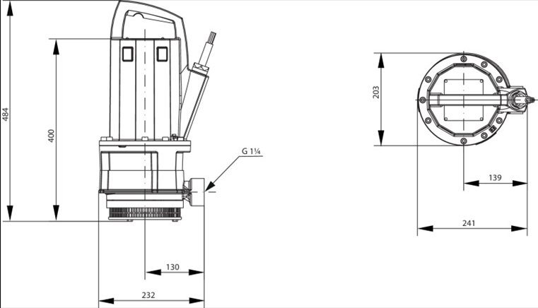 Габаритные размеры насоса Wilo TMT 32M113/7,5Ci артикул: ﻿2780032((6070087))