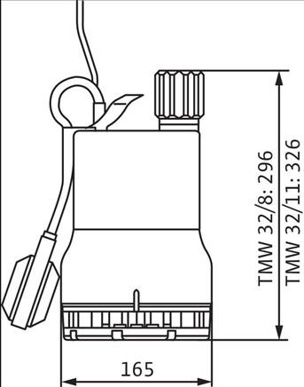 Габаритные размеры насоса Wilo TM 32/8-10М артикул: 4048715()