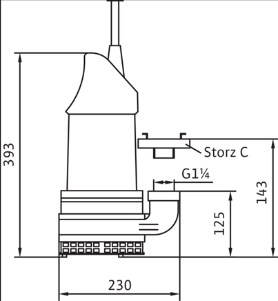 Габаритные размеры насоса Wilo KS 15 ES артикул: 6042091()
