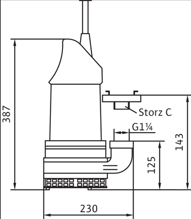 Габаритные размеры насоса Wilo KS 37 ZN D артикул: 6019743()