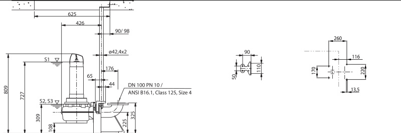 Габаритные размеры насоса Wilo FIT V10DA-424/EAD1-4-T0025-540-O артикул: 6081901()