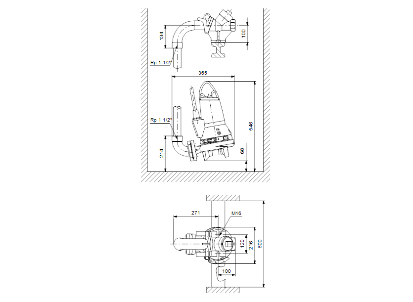 Габаритные размеры насоса Grundfos SEG.40.12.EX.2.50B артикул: 96075906 Габаритные размеры насоса Grundfos SEG.40.12.EX.2.50B артикул: 96075906