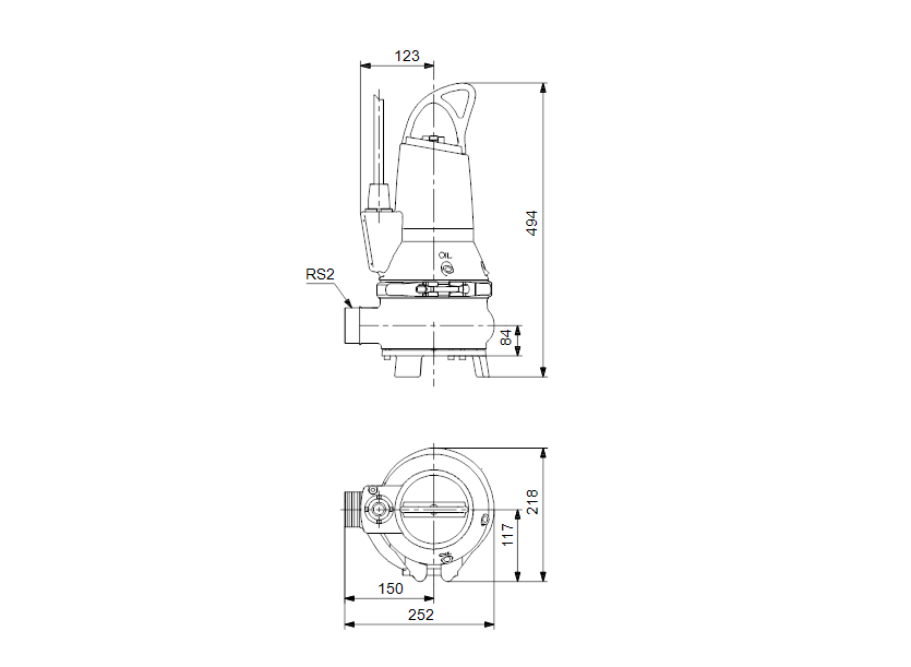 Габаритные размеры насоса Grundfos EF30.50.15.Ex.2.50B артикул: 96104197 Габаритные размеры насоса Grundfos EF30.50.15.Ex.2.50B артикул: 96104197