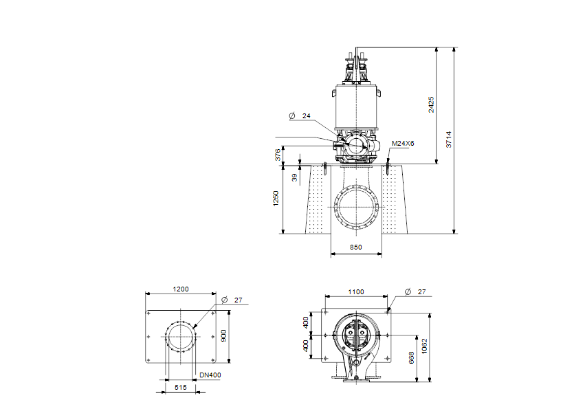 Габаритные размеры насоса Grundfos S2.90.250.2250.4.72S.D.496.G.N.D.513 артикул: 96856530 Габаритные размеры насоса Grundfos S2.90.250.2250.4.72S.D.496.G.N.D.513 артикул: 96856530