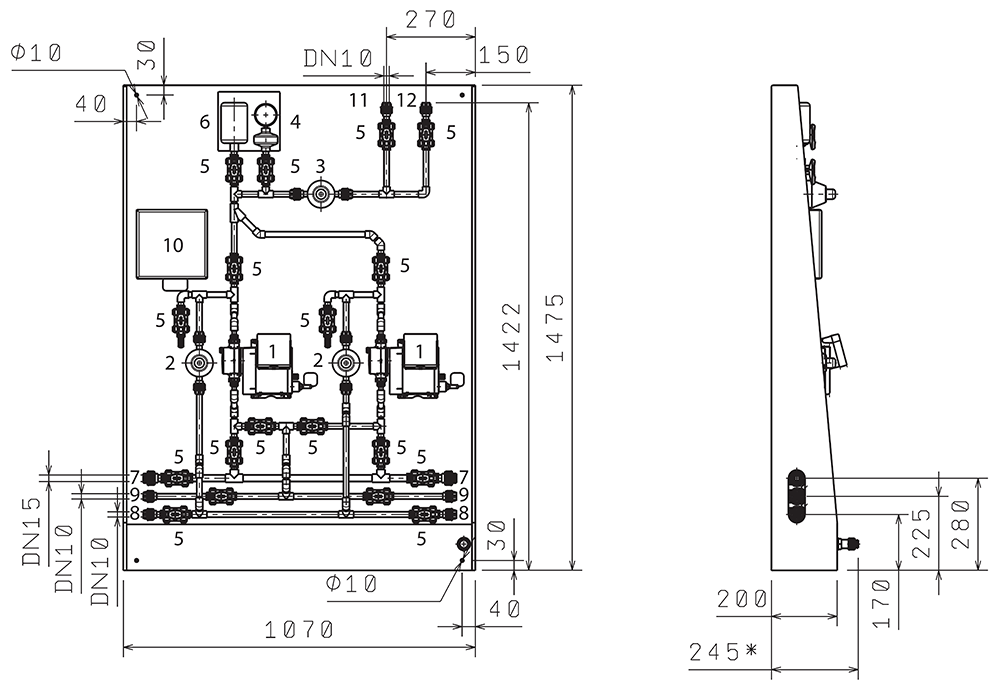 Габаритные размеры насоса Grundfos DSS PP S C DDA 12-10 AR/PVC/V/C артикул: 98440831 Габаритные размеры насоса Grundfos DSS PP S C DDA 12-10 AR/PVC/V/C артикул: 98440831