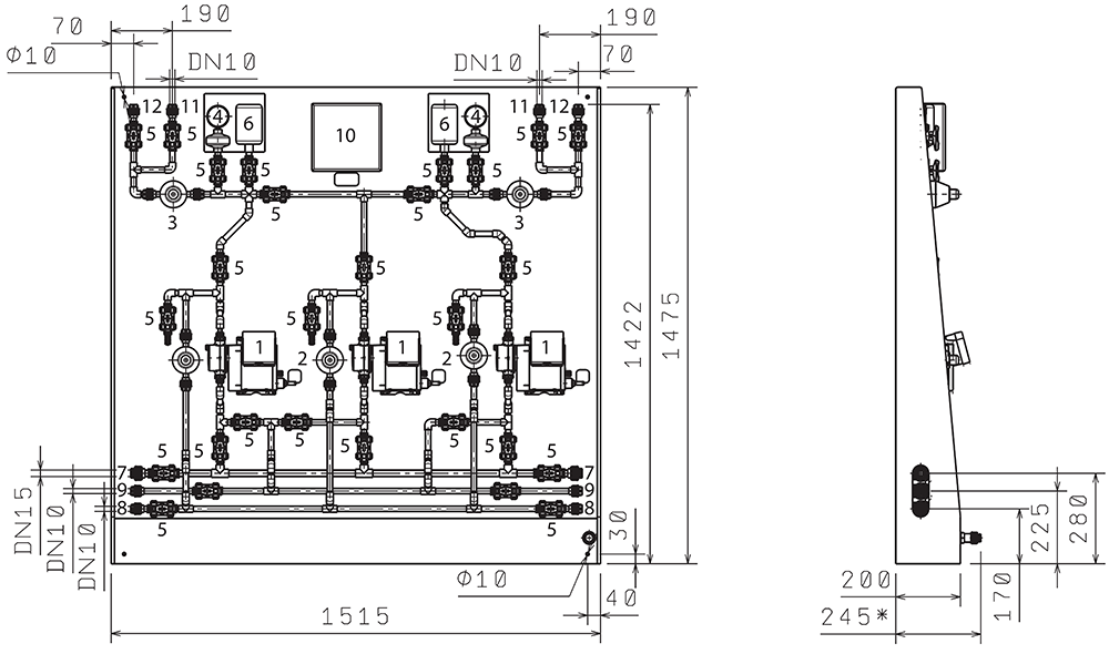 Габаритные размеры насоса Grundfos DSS PP S D DDA 30-4 AR/PVC/V/C артикул: 98440845 Габаритные размеры насоса Grundfos DSS PP S D DDA 30-4 AR/PVC/V/C артикул: 98440845