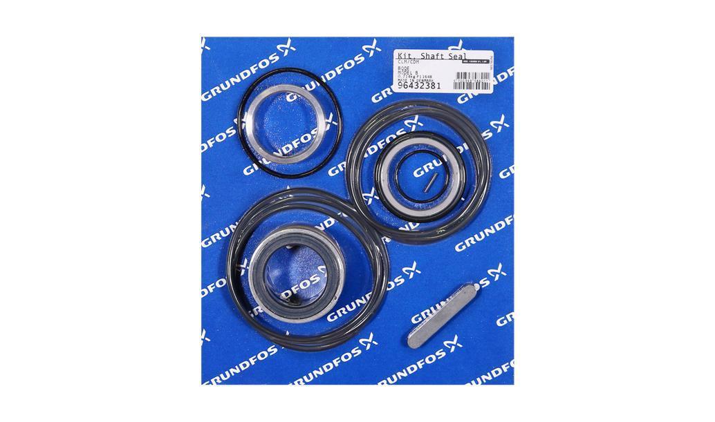 Комплект торцевого уплотнения вала Grundfos Kit, Shaft seal BQQE CLM150/200-CDM200/210 mod B, артикул: 96432381