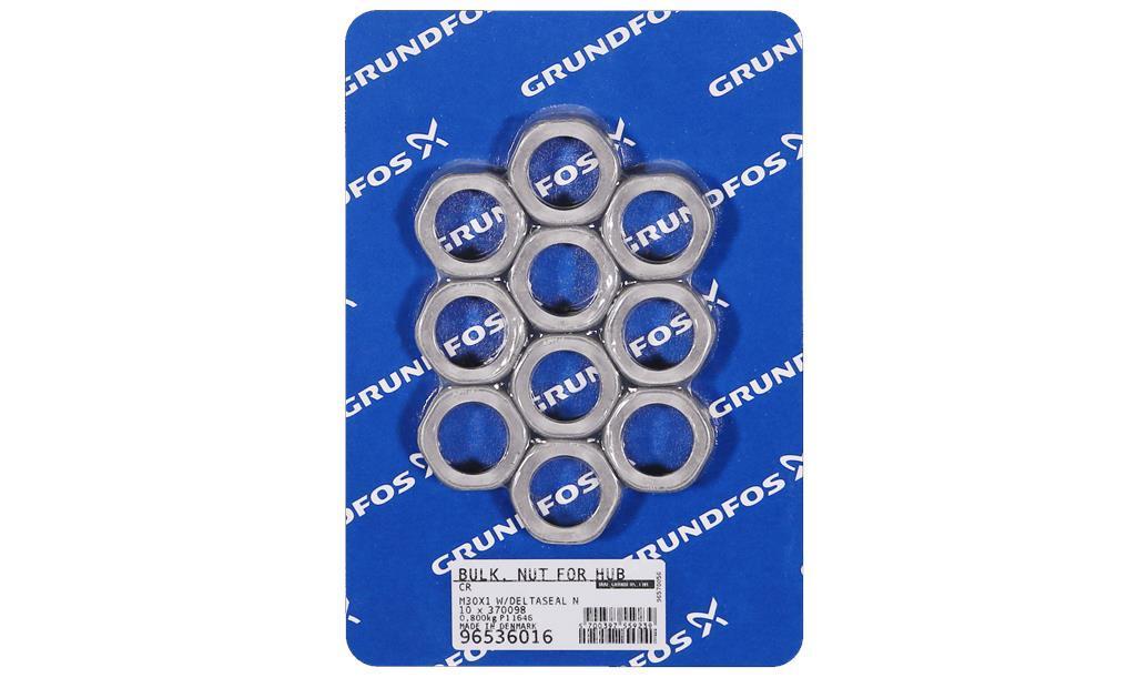 Набор гаек Grundfos BULK - Nut for hub M30x1 w/deltaseal N (10 pcs.), артикул: 96536016
