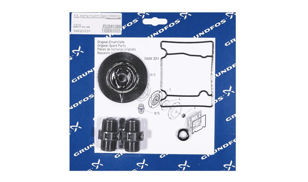 Комплект для обслуживания Grundfos Kit, pump maint/220/DMX221-27/PVC/V/G, артикул: 96625929