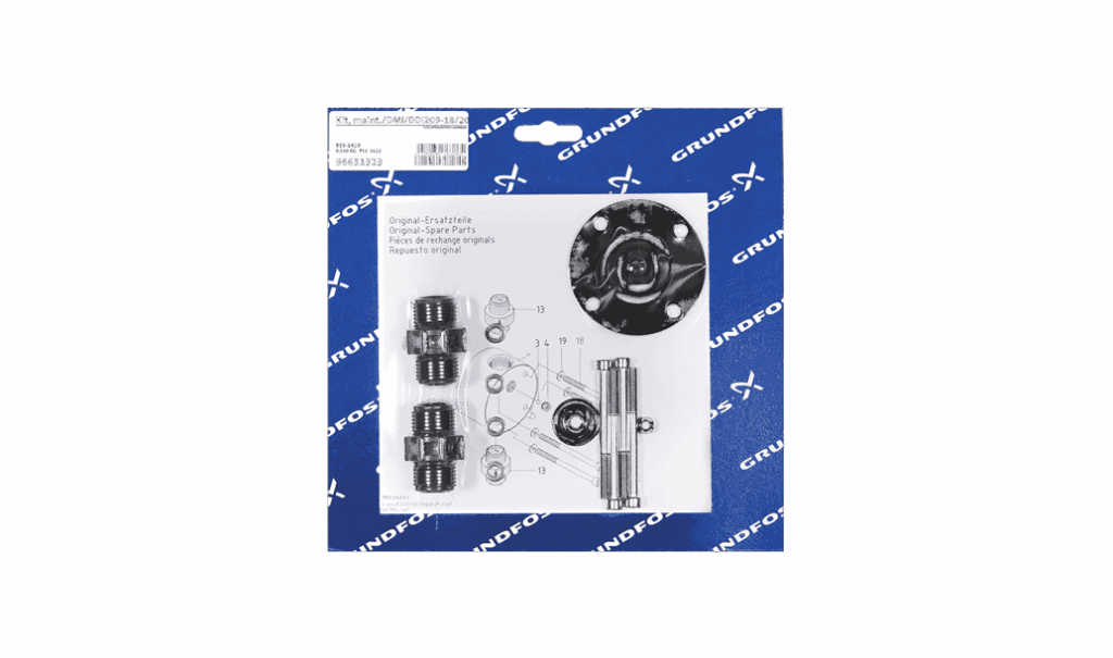 Комплект для обслуживания Grundfos Kit, maint./DMI/DDI209-18/20D/PVC/V/G, артикул: 96651323