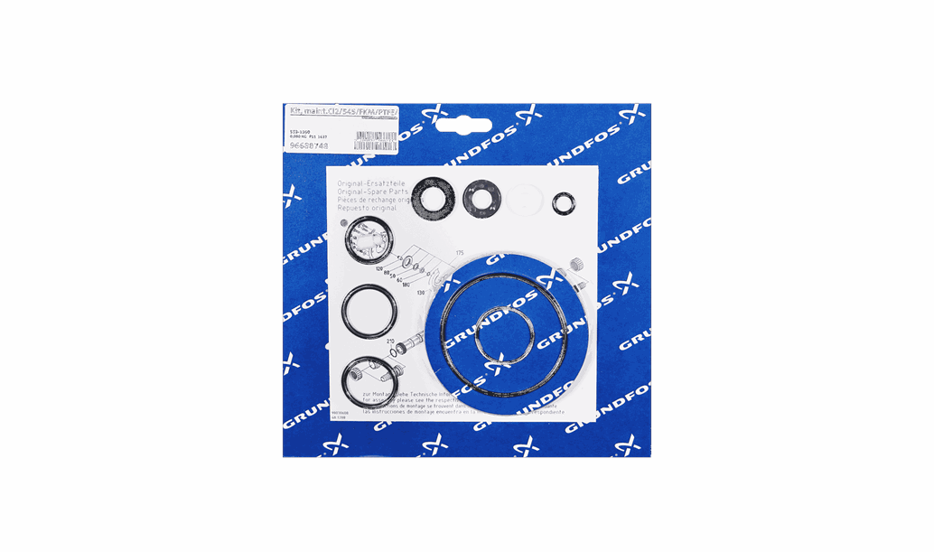 Комплект для обслуживания Grundfos Kit, maint.Cl2/545/FKM/PTFE/<4kg/h, артикул: 96688748
