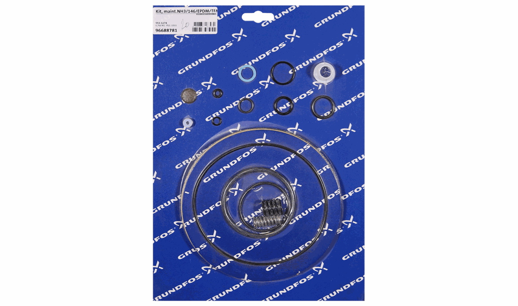 Комплект для обслуживания Grundfos Kit, maint.NH3/146/EPDM/TFM1700, артикул: 96688781
