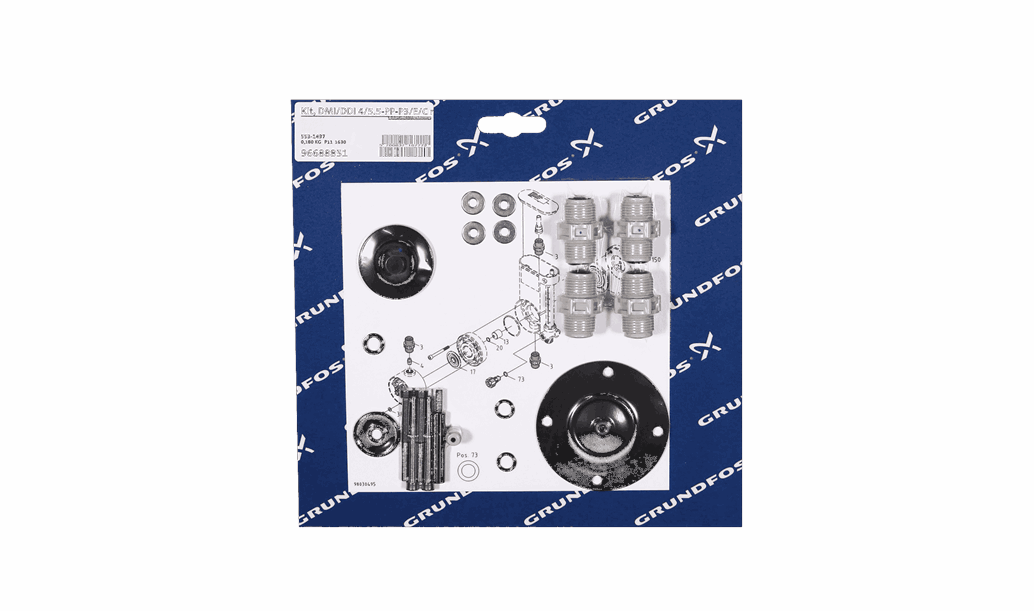 Комплект для обслуживания Grundfos Kit, DMI/DDI 4/5.5-PP-P3/E/C maint, артикул: 96688851