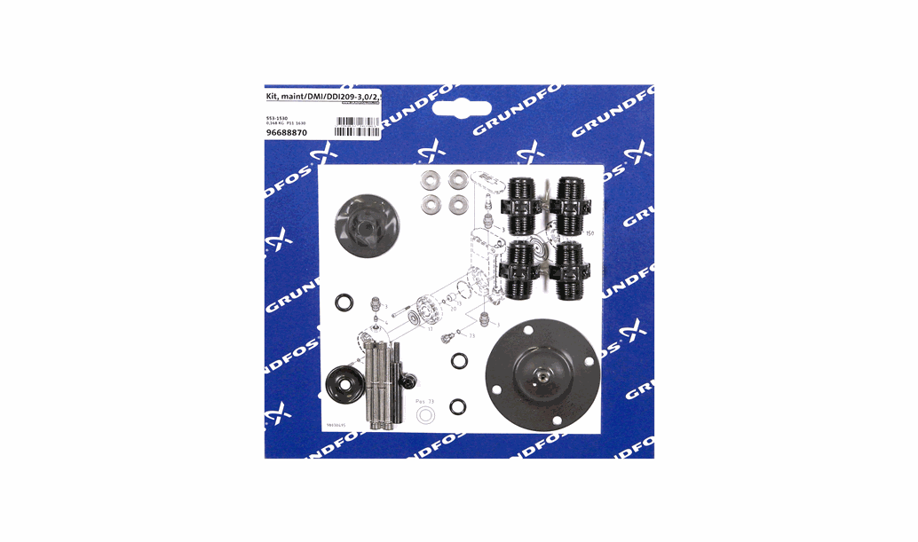 Комплект для обслуживания Grundfos Kit, maint/DMI/DDI209-3,0/2,5D/p3/f.ClO2, артикул: 96688870