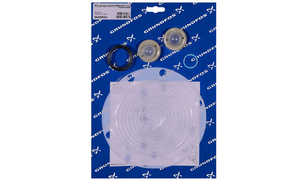 Комплект для обслуживания Grundfos Kit, pump maint/DMH257-1150/PP/V/G, артикул: 96689002