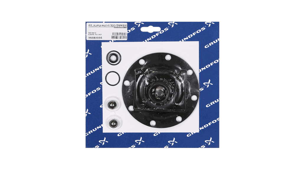 Комплект для обслуживания Grundfos Kit, pump maint/220/DMX221-115/PVC/E/SS, артикул: 96689034