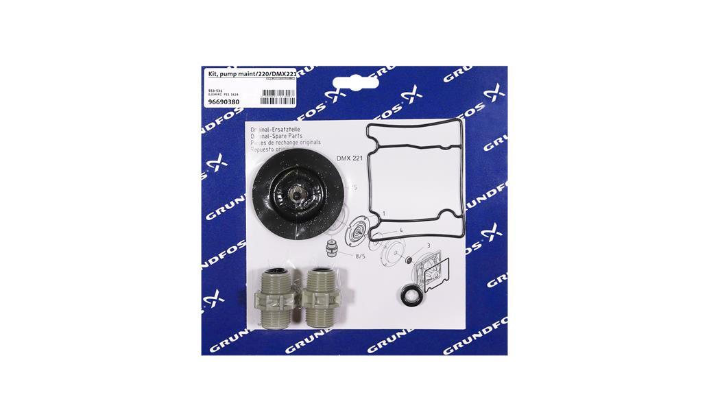 Комплект для обслуживания Grundfos Kit, pump maint/220/DMX221-27/PP/V/G, артикул: 96690380