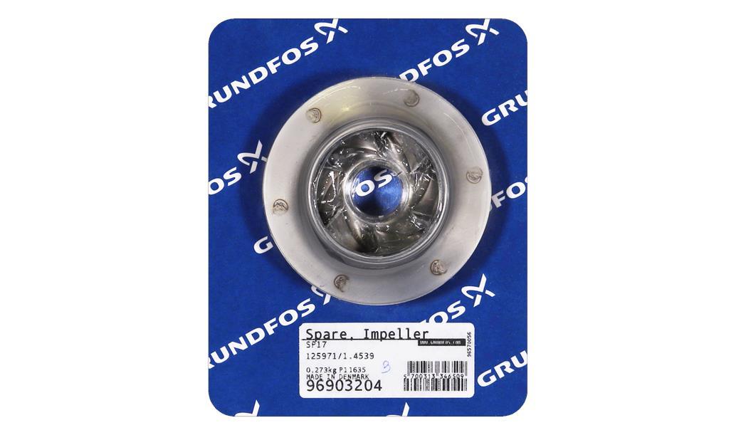 Комплект рабочего колеса Grundfos Spare, Impeller SP17 cpl. R, артикул: 96903204