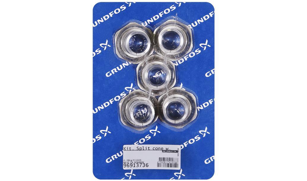 Набор диффузоров Grundfos BULK, Split cone w. nut cpl.SP30R 5pc, артикул: 96913736