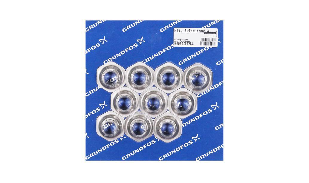 Набор диффузоров Grundfos BULK, Split cone w. nut cpl. SP17R 10 pc, артикул: 96913754