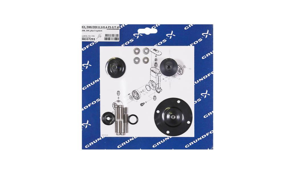 Комплект мембраны (диафрагмы) Grundfos Kit, DMI/DDI 0.3/0.4-P3-E/T diaph., артикул: 98337293