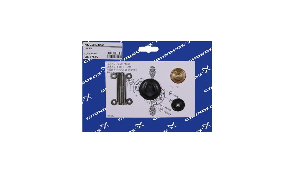 Комплект мембраны (диафрагмы) Grundfos Kit, DMI 6 diaph., артикул: 98337645