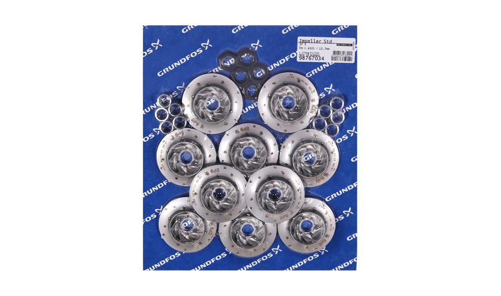 Набор рабочих колес Grundfos Bulk, Impeller SP9, 12,7 Std 10 pcs., артикул: 98767034