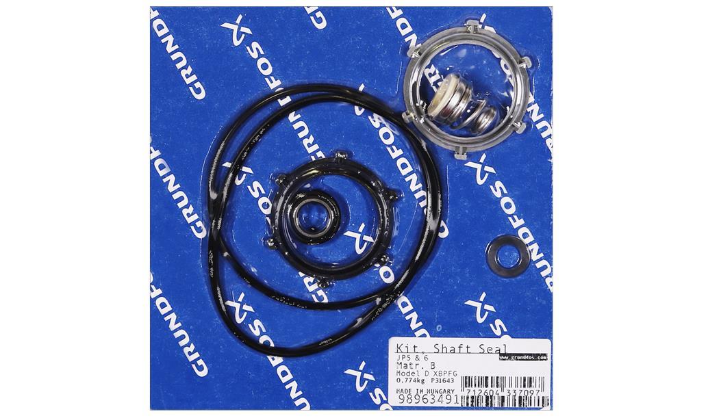 Комплект торцевого уплотнения вала Grundfos Kit, Shaft seal model D XBPFG Matr. B, артикул: 98963491
