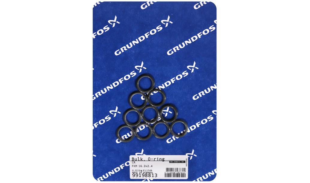 Комплект уплотнительных колец Grundfos Bulk, O-ring FKM 16.3x2.4 (10 pcs), артикул: 99198813